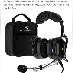 Black Aviation Headset